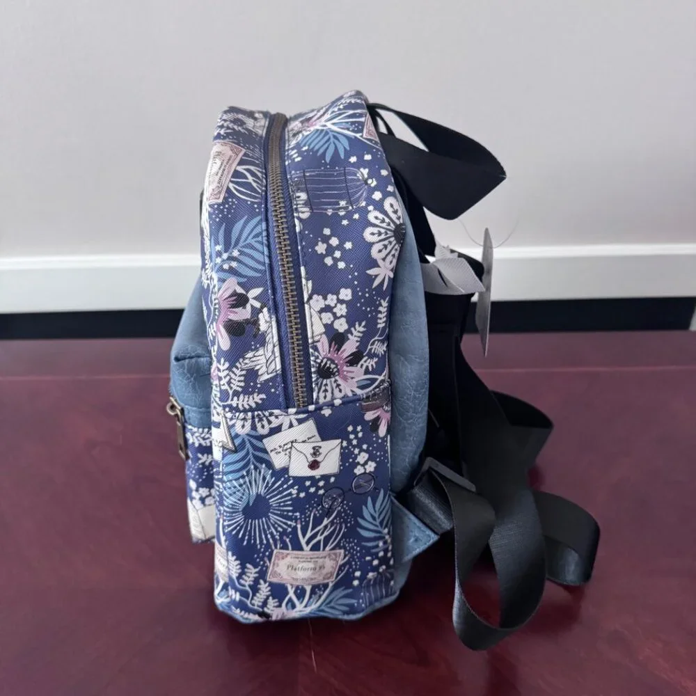 New Bioworld Blue and White Harry Potter Hedwig Mini Backpack
